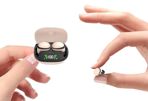 Xmenha Nude Skin Mini Écouteurs Bluetooth sans Fil Taille de Poche Autonomie Super Longue durée Étanche IPX5 Confortable Écouteurs Bluetooth sans Fil Casque Bluetooth Bon Choix comme Un Cadeau