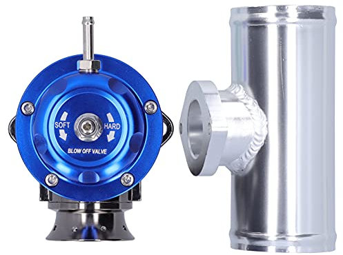 Typ-RS BOV, Abblaseventil mit 8 Anschlüssen, Doppelfedern, 40 Mm Hartanodisiertes Aluminium, 2,5-Zoll-Flanschrohr, Universell (BLUE)