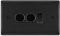 BG Matt Black 3 Gang Switch 2x Trailing Edge LED Dimmer 1x 2 Way Custom Grid Switch