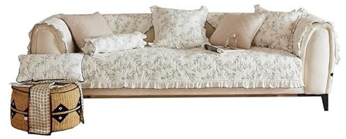 Französisch besticktes Luxus-Sofakissen, Vintage, orientalisch, Wohnzimmerdekoration, 114 x 114 cm, Kissenbezug mit ästhetischem Design (inkl. Kern)