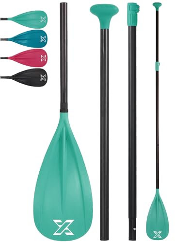 ZLX Remo Paddle Surf Adjustable Sup Paddle, Premium con Mástil de Aluminio (3/4 Piezas Desmontables) - Alta Durabilidad para Surf, Flotación, Kayak y Deportes Acuáticos