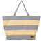 MOMOMUS Bolsa de Playa Grande XXL Familiar - Reversible, Diseño a Rayas y Liso, Espaciosa - 50x40, Gris Cenizo-Sandalo