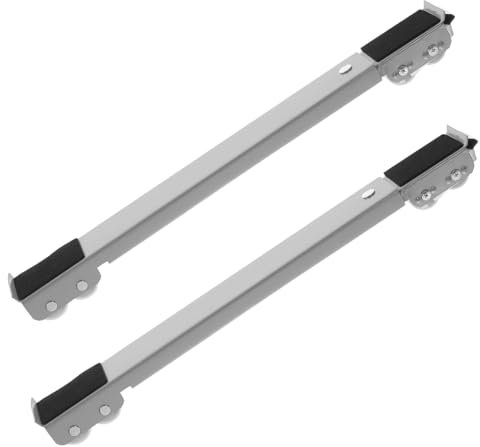 HOMSFOU 1 Paio supporto mobile base per frigorifero piedi regolabili Base per elettrodomestici Lavello stand elettrico pentola pompa base mobile lavatrice base regolabile Metallo Grey