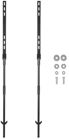 Acuxiaza 48 inches Metal Yard Sign Stakes, 2 Pcs Black Yard Sign Holder, Sturdy Rustproof Signs Posts, for Outdoor Lawn Garden Parking Garage, Fits 10x14 Inch Signs (not Included)