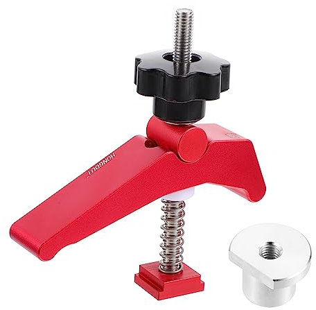 EXCEART Hausbedarf Holzbearbeitungsklemme Klemmen Schwere Ausführung Drücken Schienenklemme Holzbearbeitungsklammern Klemme Festhalten Klemmbausteine Rot Aluminiumlegierung