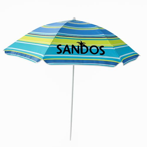 ZOLTA Sonnenschirm Höhe 190cm höhenverstellbar klappbar neigbar Outdoor Schirm mit Tragetasche UV Schutz wasserabweisend Garten Balkon Camping Strandschirm mit Knickfunktion Metallgestell
