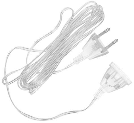 FIXOSHEE 2 Stück LED Lichterkette Verlängerungskabel Teilig Transparent Kupferkabel für Innen und Außen Stabile Verbindung Partybeleuchtung Geeignet Acv