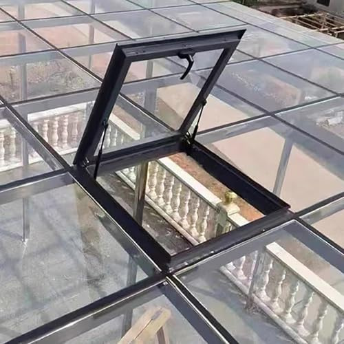 Dachfenster Und Oberlicht,Dachausstiegsluke,Kellertür Mit Doppelschichtigem Gehärtetem Glas,Quadratische Dachlüftungsabdeckung(30x20)