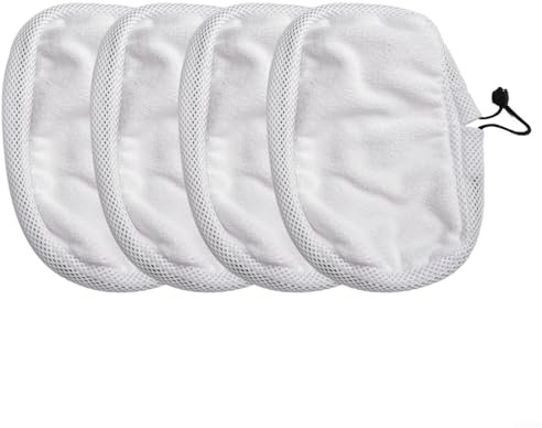 Bebykilemi 4pcs Microfiber Mop Cloths for Morphy Richards 720021 720502 Steam Cleaner, Compatible with 70495 720023 Models, Elasticated Adjustable Mop Covers,
