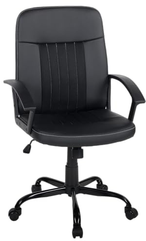 Duo Collection Drehstuhl Bürostuhl Joos, schwarz, Kombination aus Kunstleder & Netzstoff, bis 100kg belastbar