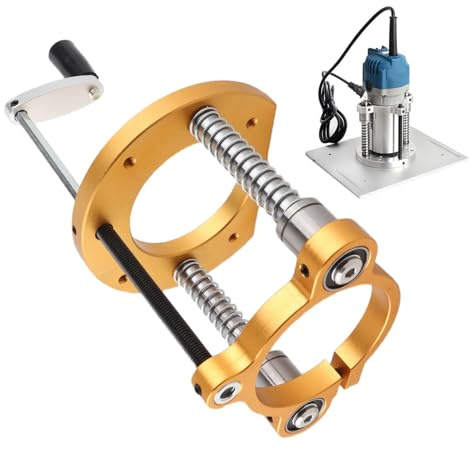 SustVita Router Lift System with 70mm Lifting Stroke and Aluminum Alloy Body Fits 64mm / 66mm Diameter Motors for Woodworking Router Table Lift Setups