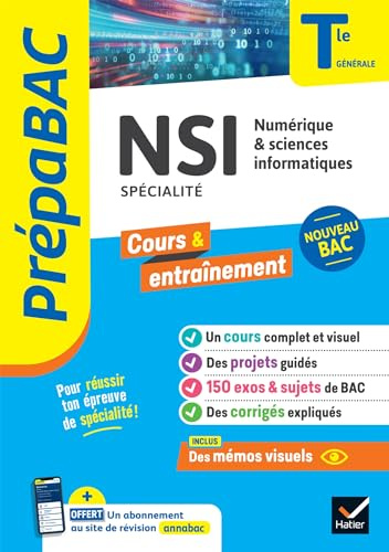 Prépabac - NSI Tle générale (spécialité) - Bac 2027: cours, méthodes & sujets corrigés (programme de Terminale)