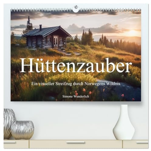 Hüttenzauber - Ein visueller Streifzug durch Norwegens Wildnis (hochwertiger Premium Wandkalender 2026 DIN A2 quer), Kunstdruck in Hochglanz: Begleite ... durch Norwegens Wildnis! (CALVENDO Natur)