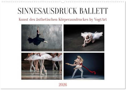 Sinneseindrücke Ballett (Wandkalender 2026 DIN A2 quer), CALVENDO Monatskalender: Ballett, die Kunst des ästhetischen Körperausdruckes (CALVENDO Kunst)