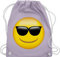 Turnbeutel Rucksack - Manga & Comic Zubehör - Emoticon Sonnenbrille/Sommer Sonne - Unisize - Pastell Lila - bag beutel taschen tasche sportbeutel sporttasche sport beuteltasche bags stoffbeutel