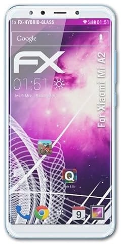 atFoliX Lámina Protectora de plástico Cristal compatible con Xiaomi Mi A2 Película Vidrio, 9H Hybrid-Glass FX Protector Pantalla Vidrio templado de plástico