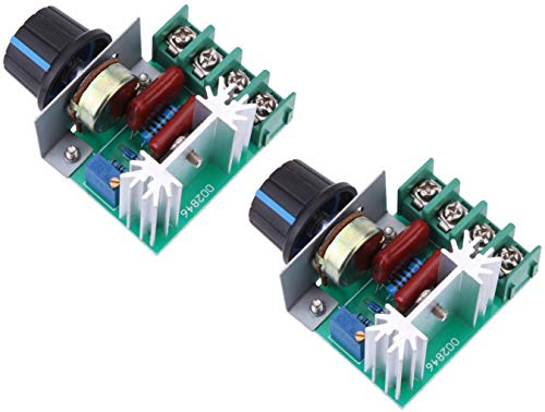 2pcs AC 50-220V 2000W SCR Dimming Dimmer Adjustable Motor Speed Controller Thermostat