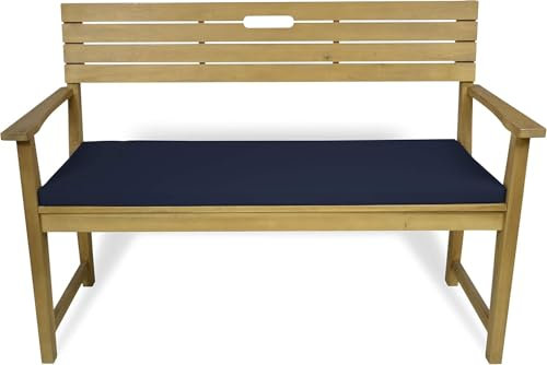 Rollmayer Bankkissen Bankauflage Sitzkissen Bankpolster Auflage für Bänke in Haus und Garten Kollektion Vivid, 1 Stück (Dunkel Blau 16, 160x50x8cm)