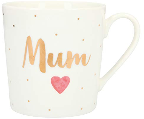 Depesche 5909.049 - Taza con asa (porcelana, 300 ml), diseño con texto Mum, multicolor