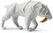 HAUCOZE Leopard Figuren Arts Modern Statue Skulptur Tier Geschenk Dekor Polyresin 24cm