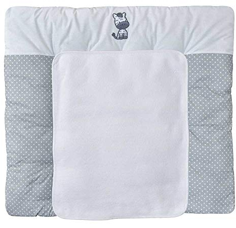 Baby Delux Wickelauflage 70x75 cm weiche Wickelunterlage Wickeltischauflage mit Frotteeauflage wasserdicht waschbar (Zebra)