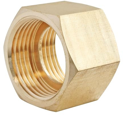 SOMATHERM FOR YOU, Manchon laiton à butée interne double femelle 12/17 - Sachet de 2 pièces - Raccord plomberie pour eau chaude/froide - Étanchéité sur filet ou joint plat