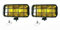MelTruck® 2x H3 Halogen Gelb Nebelscheinwerfer 12V 24V IP54 Zusatzscheinwerfer 195x95x82 mm und 12V Glühbirnen