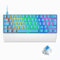 FELiCON Tastiera da gioco meccanica al 60%+Poggiapolsi, Cablata Type-C, Mini Compact 62 Tasti, 19 RGB Rainbow Chroma Retroilluminato, Blue Switch Gaming Keyboard+Ergonomic Wrist Rest per PC Mac-Blu