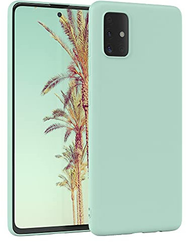 EAZY CASE - Hülle Silikon für Samsung Galaxy A51 - Silikon Hülle stoßfeste Schutzhülle dünne Handyhülle Samsung Galaxy A51 Hülle TPU Cover Fallschutz Phone Case mit Microfiber in Mint Grün