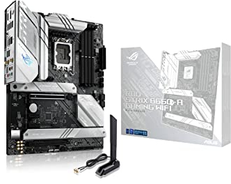 ASUS ROG Strix B660-A Gaming WiFi - Placa Base Intel B660 LGA 1700 ATX (PCIe 5.0, VRM de 12+1 Fases, DDR5, Wi-Fi 6, 2.5 GB Ethernet, 3X M.2 PCIe 4.0, USB 3.2 Gen. 2x2 de Tipo C, SATA, Aura Sync RGB)