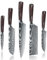 Dfito Küchenmesser Set, 5 teilig Messerset, Rostfreier Edelstahl Japanisches Scharf Messer Set mit Ergonomischen Griffe, Geeignet für Profiköche und Anfänger Gleichermaßen Kochmesser Set