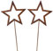 B2S BACK2SEASON Metall Stecker Sterne zum Stecken Edelrost Weihnachtsdeko Gartenstecker Made in Europa Höhe 60 cm 2 Stück (Edelrost Stern im Stern)