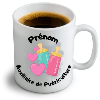 Mug auxiliaire de puériculture personnalisable