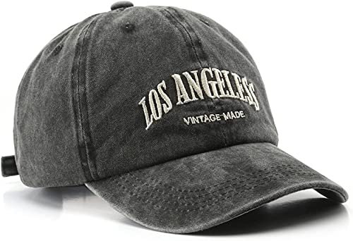 Cappello Baseball Visiera Grigio Donna Uomo Scritta Los Angeles Sportivo Vintage Taglia Unica Accessorio Urbano Moda Regalo Compleanno