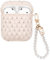 DiyGody Elegant Schutzhülle für Airpods 1/2 Generation, Glitzernde Diamant Hülle mit Perle Schlüsselanhänger für Frauen, Stoßfeste TPU Anti-Rutsch Kratzfest Ultradünn Zubehör-Set für AirPods 2&1-Beige