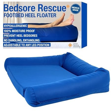 Bedsore Rescue Fußbett-Fersen-Schutzkissen | Stützfüße, Knöchel und Beine | Fersenschoner bei Druckstellen | Druckpolster bei Bettwunden | erhöhtes Fußkissen zum Schlafen