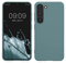 kwmobile Hülle kompatibel mit Samsung Galaxy S23 Hülle - TPU Silikon S23 Handyhülle - Case stoßabsorbierend flexibel - Kabelloses Laden - Arctic Night
