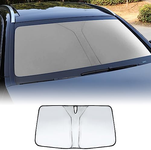 FDAIUN Parasol Coche Delantero Parasol Plegable Coche con Anti UV Rayos para BMW x1/ix1 u11 2024 2022 2023 (Plata)