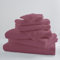 Tradilinge - Lot de 6 Gants de Toilette Unis et colorés Coton Rose Clair 16x21 cm