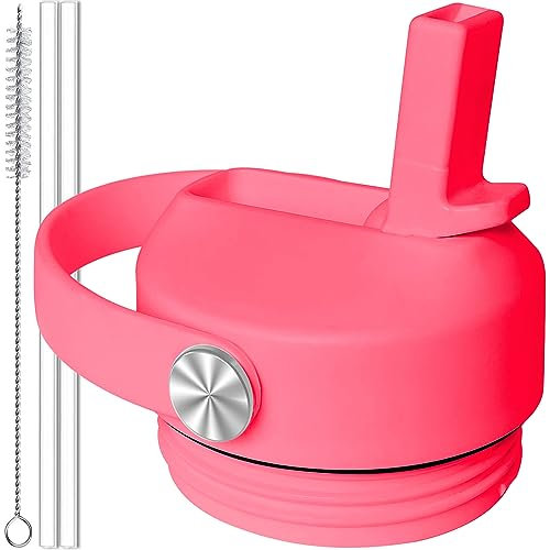 Haloera Straw Cap for YETI Rambler Lid Replacement - Bimini Pink Straw Lid for YETI Lid Rambler Water Bottle Jr 12 oz 18 oz 26 oz 36 oz 64 oz Accessories Top