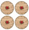 Harvey & Mason Set Of 4 Christmas Holly Charger Plate Wooden Dinner Lunch Decor Xmas Rustic Traditional