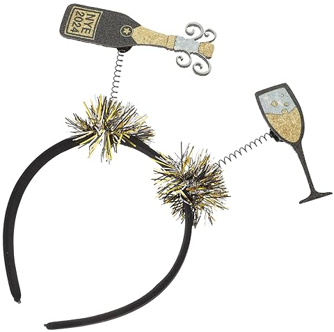 NOLITOY Partygeschenk Für Das Neue Neujahr Haarschmuck Kopfbedeckungen Für Das Neue Jahr Silvester-Stirnband Neujahrs-haarreifen Sterne Deko Stirnband Plastik Damen Partybedarf Erwachsener
