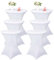 Vnituasr 6er-Set Cocktail Tischhussen, Stehtisch Husse für Bistrotisch Ø 80-85 cm, Weiße Stretch-Tischdecke für Party, Bankett, Hochzeitsereignis und Stehtische(80×110cm,Weiß)