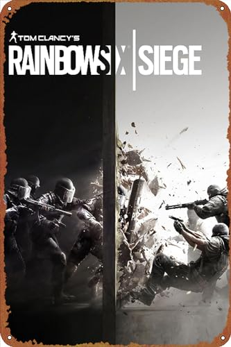 Rainbow Six Siege Game Poster Vintage Style Metallschild Spiel Blechschild 20,3 x 30,5 cm