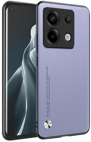 HONLEN Funda para Redmi Note 13 Pro 5G / Poco X6 5G (6.67 Inches) Carcasa de Negocios Respaldo de Cuero Púrpura Claro
