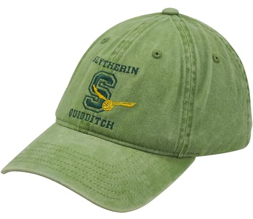Concept One Unisex-Erwachsene Harry Potter Dad Hat, Quidditch Damen verstellbare Baumwolle Baseball Cap mit gebogener Krempe Baseballkappe, Slytherin, Einheitsgre