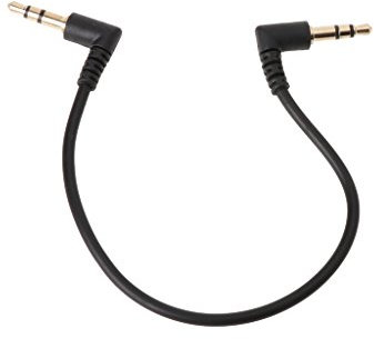 AYPOHU 90 Degree Right Angled 3.5mm Male To Male Stereo Cable For Car AUX