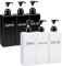 Segbeauty Dispensador Jabon Cocina, 6 Piezas 500ml Botes para Gel y Champu, Dispensador de Jabon Baño Vacío, Dispensador Gel Ducha Reutilizable para Hotel