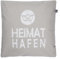SCHIETWETTER Kissenbezug Heimathafen 50x50cm, Kissenhülle, Zierkissen, Dekokissen, maritim Stein OS