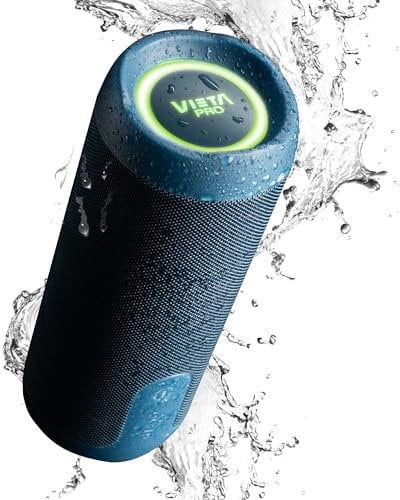 Vieta Pro Altavoz Bluetooth 5.3 Potente 25W, Resistente al Agua, 13H Batería, Micrófono, Aux-In, USB Tipo C, TWS, Compatible con Alexa | Altavoz Portátil Goody 4. Azul